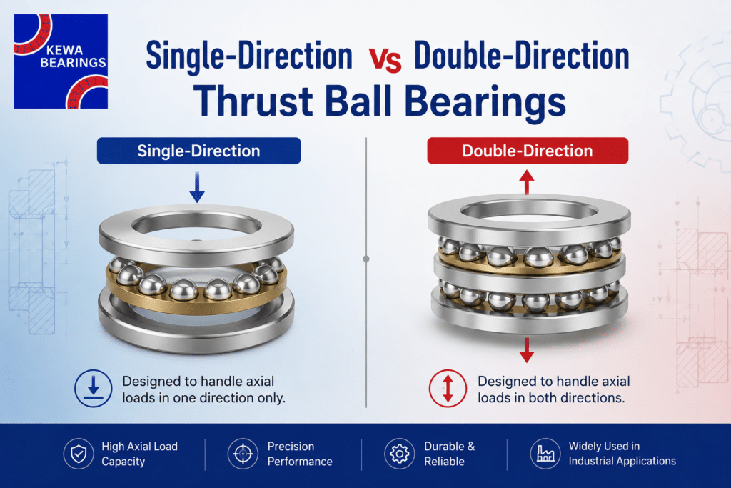 Single-Direction vs Double-Direction Thrust Ball Bearings