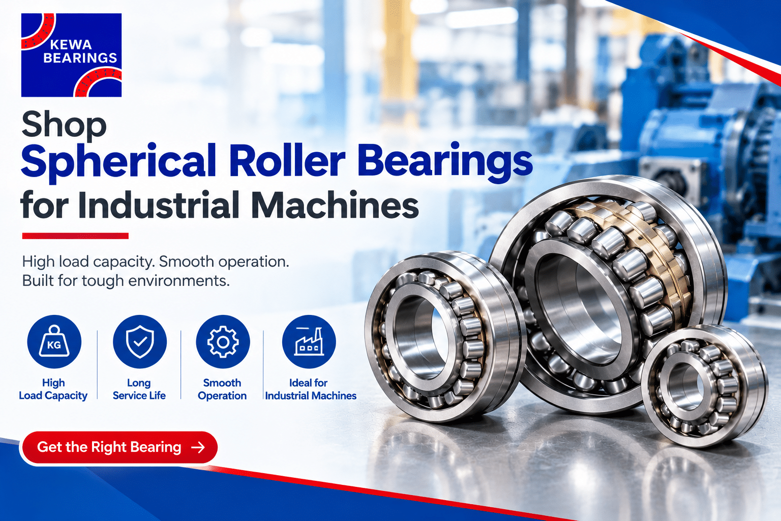 Shop Spherical Roller Bearings for Industrial Machines